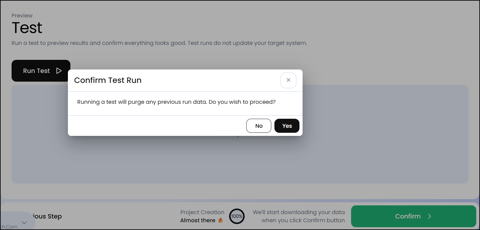 Integration - Confirm preview