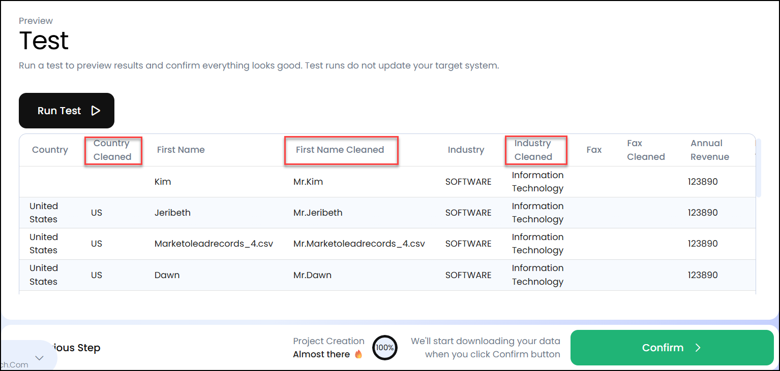 Integration - Preview Results