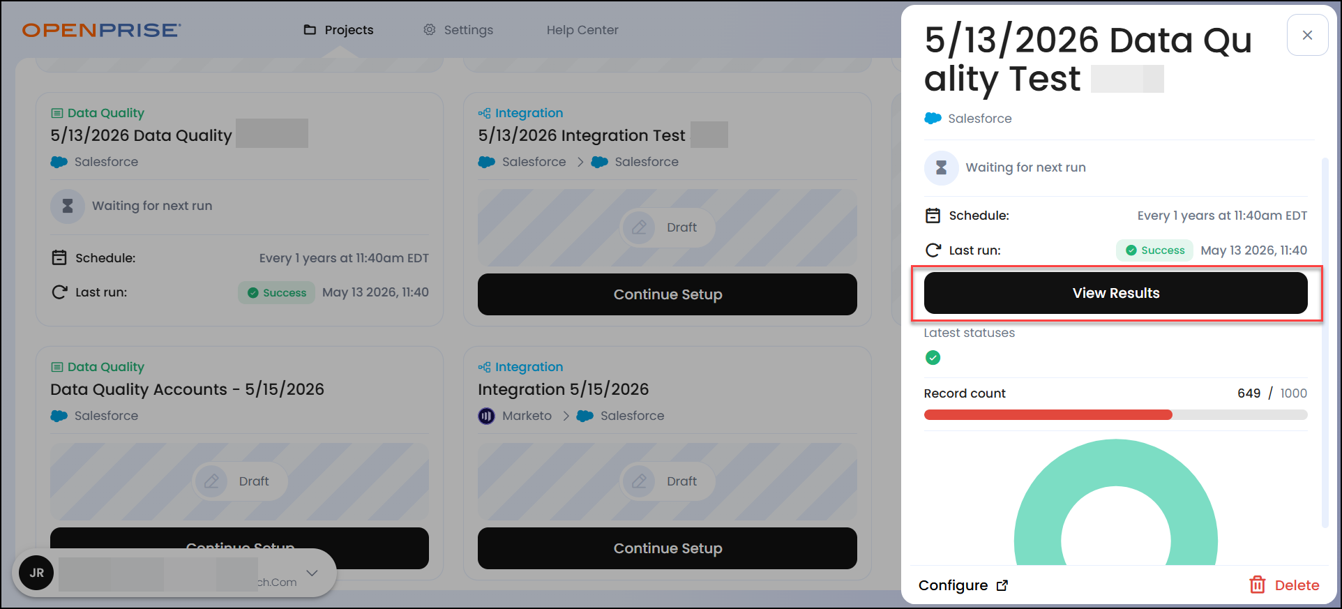 Home Page - View Results