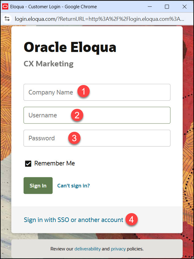 Eloqua Enter credentials.jpg